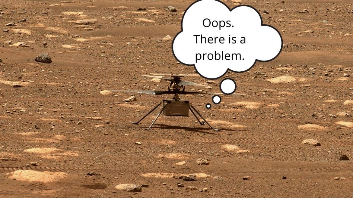 The Mars Helicopter has a problem