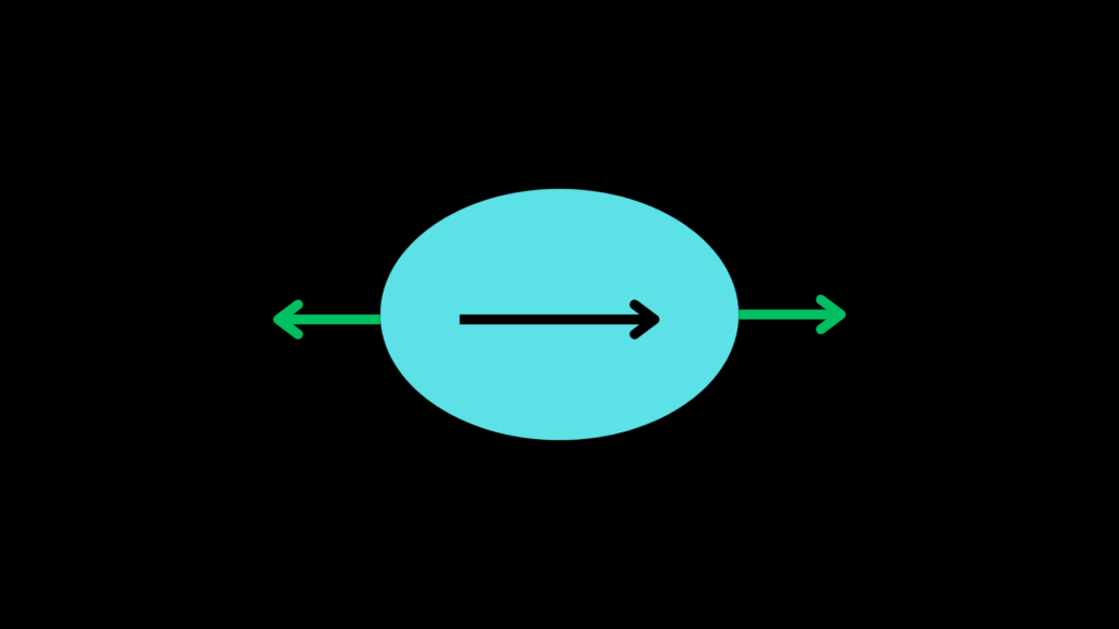 Illustration of centrifugal forces acting on a rotating body
